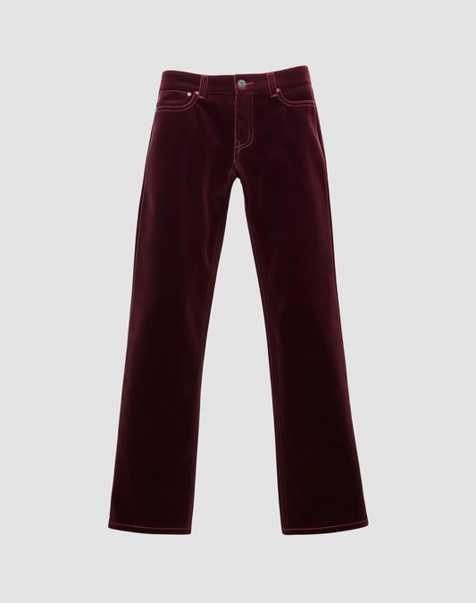 Wide-Leg Velvet Trousers